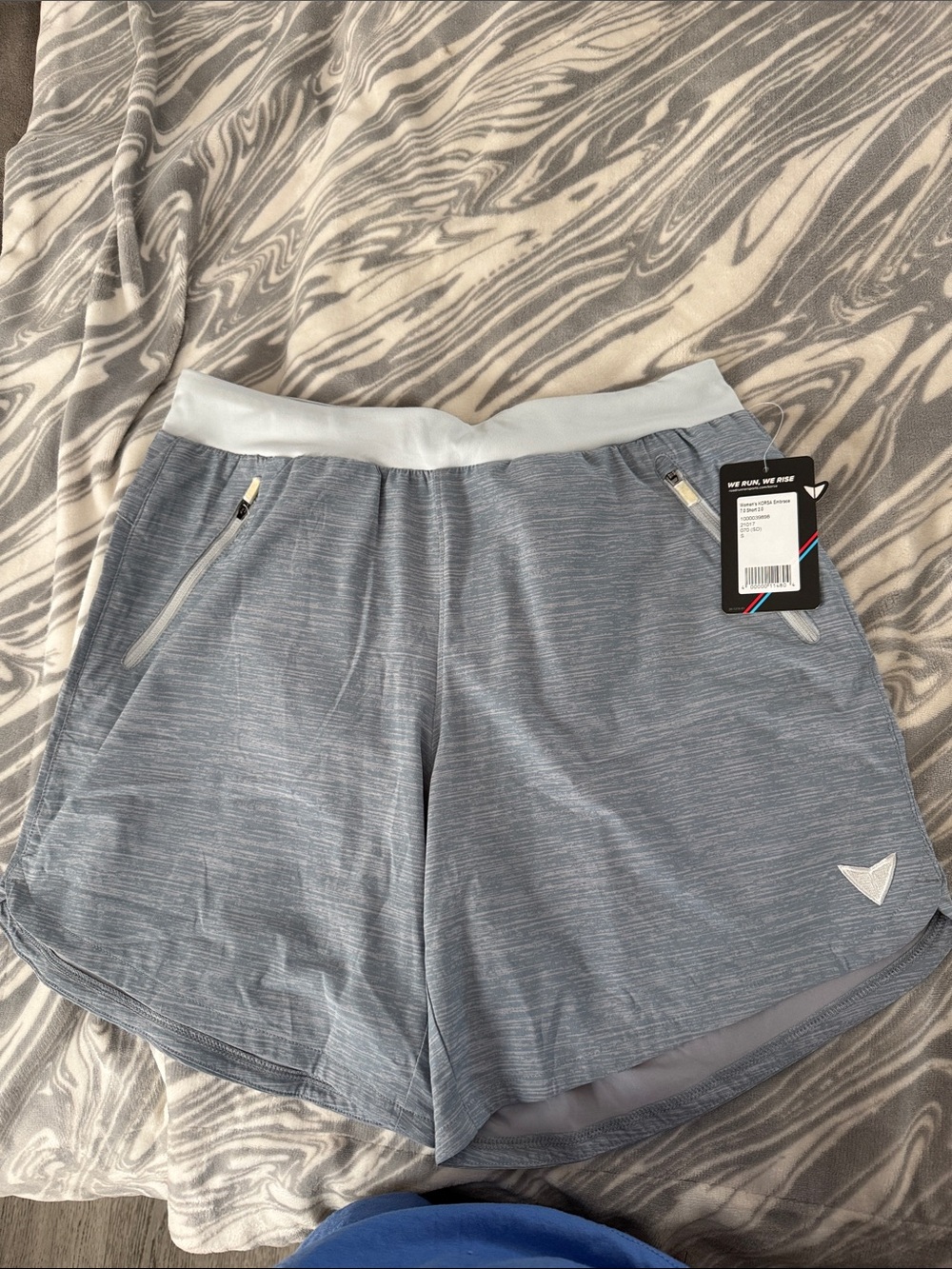 Korsa Light Blue Women’s Athletic Shorts with Elastic Waistband